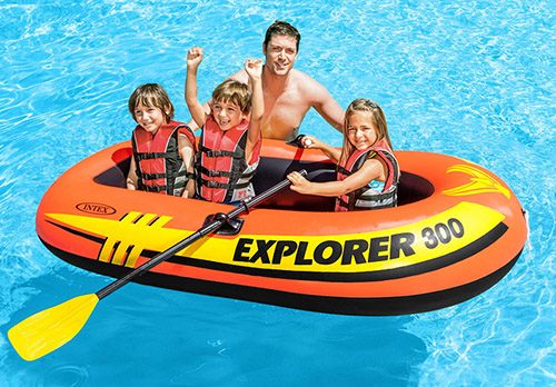 סירת אקספלורר 300+משוטים+משאבה INTEX 58332