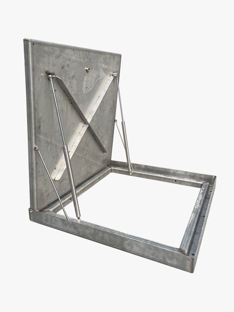מכסה נירוסטה לחדר מכונות 110X110ס"מ (96/96)