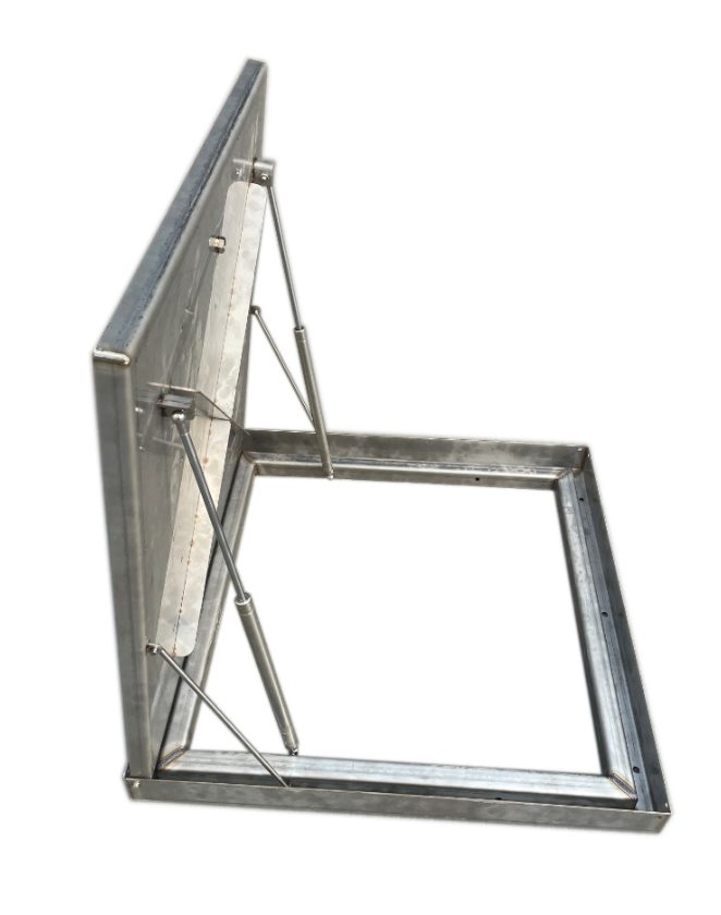 מכסה נירוסטה לחדר מכונות 90X90ס"מ (80.5/80.5)