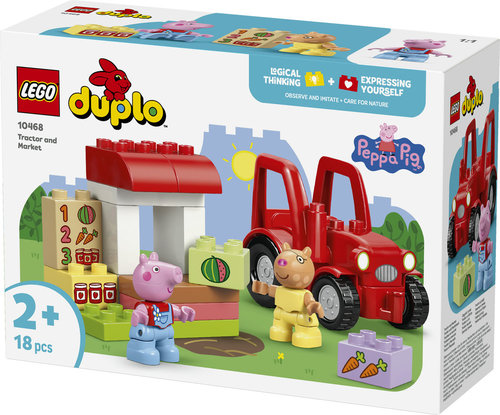 לגו דופלו - טרקטור ודוכן בשוק 10468
